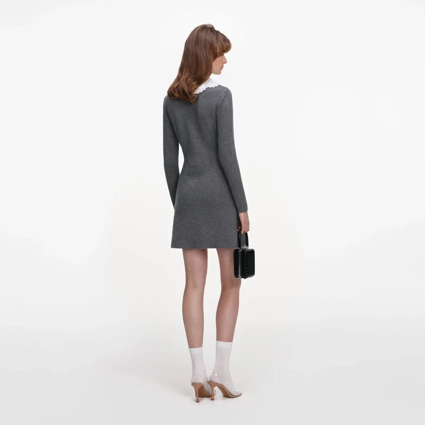 Grey Knit Mini Dress Grey Knit Mini Dress