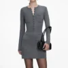 Grey Knit Playsuit Mini Dress Grey Knit Playsuit Mini Dress