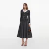 Grey Knit Twill Midi Dress Grey Knit Twill Midi Dress