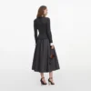 Grey Knit Twill Midi Dress Grey Knit Twill Midi Dress