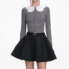 Grey Lace Collar Knit Top Grey Lace Collar Knit Top