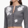 Grey Lace Flower Knit Cardigan Grey Lace Flower Knit Cardigan