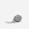 Grey Oval Crystal Chain Clutch Bag Grey Oval Crystal Chain Clutch Bag