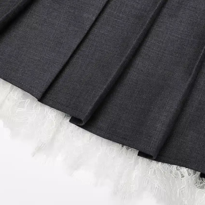 Grey Pleated Mini Skirt Grey Pleated Mini Skirt