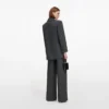 Grey Rhinestone Pinstripe Trousers Grey Rhinestone Pinstripe Trousers