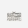 Grey Satin Crystal Clutch Bag Grey Satin Crystal Clutch Bag