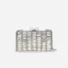 Grey Satin Crystal Clutch Bag Grey Satin Crystal Clutch Bag