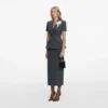 Grey Tailored Flower Detail Midi Dress Grey Tailored Flower Detail Midi Dress