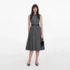 Grey Tailored Pleated Midi Dress Grey Tailored Pleated Midi Dress