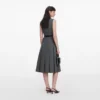 Grey Tailored Pleated Midi Dress Grey Tailored Pleated Midi Dress