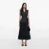 Grey Tailored Polka Dot Midi Dress Grey Tailored Polka Dot Midi Dress