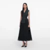 Grey Tailored Polka Dot Midi Dress Grey Tailored Polka Dot Midi Dress