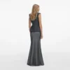 Grey Tailored Satin Maxi Dress Grey Tailored Satin Maxi Dress