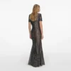 Gunmetal Rhinestone Mesh Maxi Dress Gunmetal Rhinestone Mesh Maxi Dress