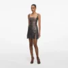 Gunmetal Rhinestone Mesh Mini Dress Gunmetal Rhinestone Mesh Mini Dress