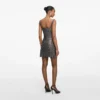 Gunmetal Rhinestone Mesh Mini Dress Gunmetal Rhinestone Mesh Mini Dress