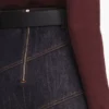 Indigo Denim Belted Midi Skirt Indigo Denim Belted Midi Skirt