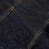 Indigo Denim Bow Embroidered Mini Dress Indigo Denim Bow Embroidered Mini Dress