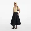 Indigo Denim Flared Midi Skirt Indigo Denim Flared Midi Skirt