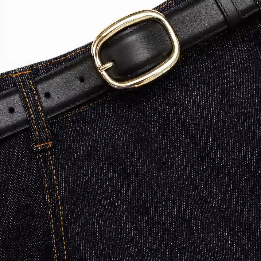 Indigo Denim Flared Midi Skirt Indigo Denim Flared Midi Skirt