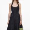 Indigo Denim Halterneck Midi Dress Indigo Denim Halterneck Midi Dress