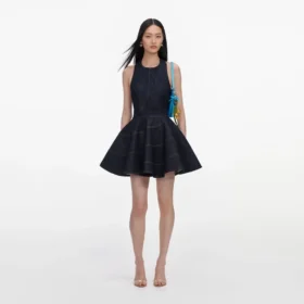 Indigo Denim Halterneck Mini Dress