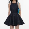 Indigo Denim Halterneck Mini Dress Indigo Denim Halterneck Mini Dress