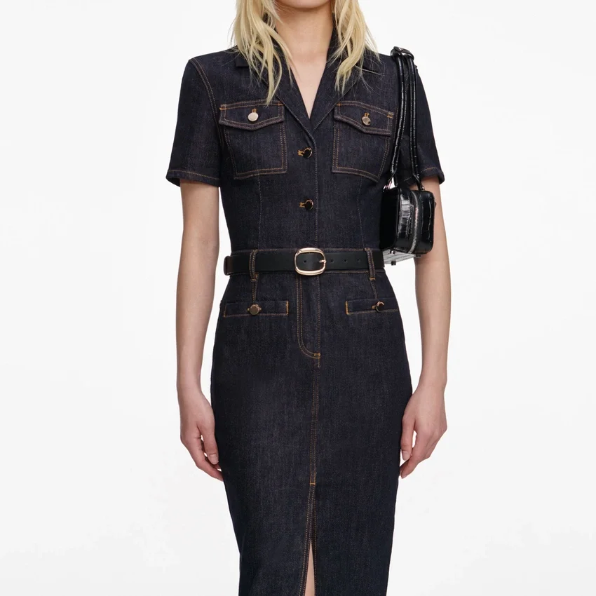 Indigo Denim Midi Dress Indigo Denim Midi Dress