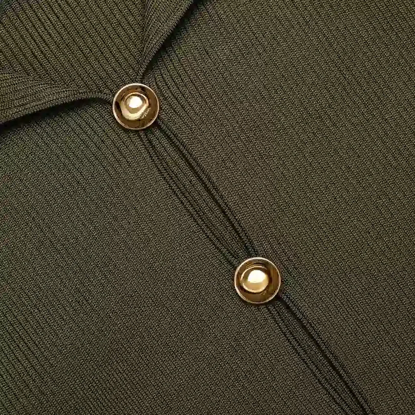 Khaki Button Down Knit Top Khaki Button Down Knit Top