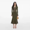 Khaki Knit Midi Skirt Khaki Knit Midi Skirt