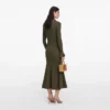 Khaki Knit Midi Skirt Khaki Knit Midi Skirt