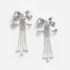 Large Crystal Bow Droplet Earrings