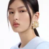 Large Gold Encrusted Earrings
