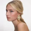 Large Hammered Gold Pearl Earrings Large Hammered Gold Pearl Earrings