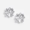 Large Silver Encrusted Earrings