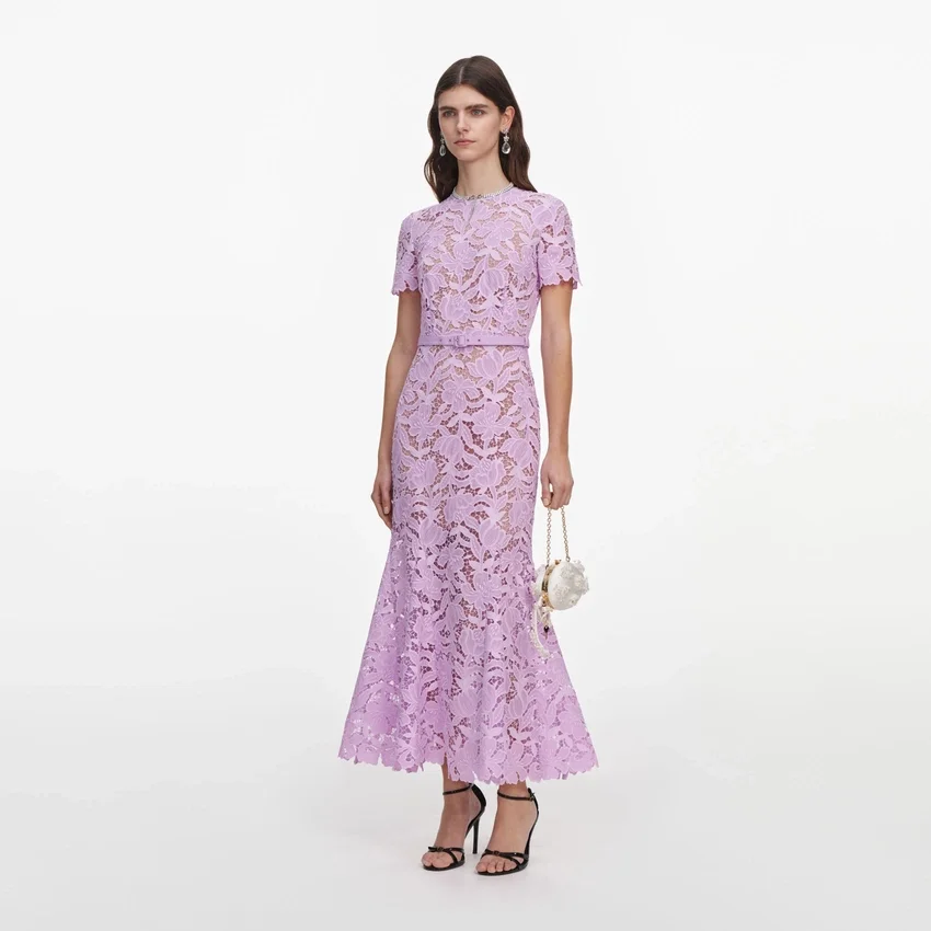 Lilac Lace Midi Dress Lilac Lace Midi Dress