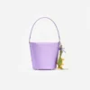 Lilac Satin Bucket Bag