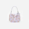 Lilac Satin Floral Beaded Tote Bag Lilac Satin Floral Beaded Tote Bag