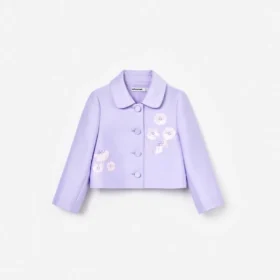 Lilac Taffeta Sequin Embellished Jacket