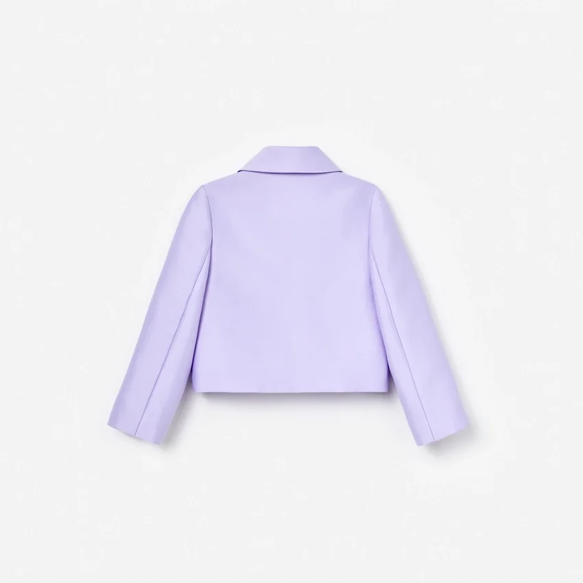 Lilac Taffeta Sequin Embellished Jacket Lilac Taffeta Sequin Embellished Jacket