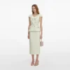 Lime Boucle Midi Dress Lime Boucle Midi Dress