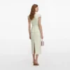 Lime Boucle Midi Dress Lime Boucle Midi Dress