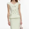 Lime Boucle Midi Dress Lime Boucle Midi Dress