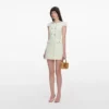 Lime Boucle Mini Dress Lime Boucle Mini Dress