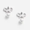 Micro Bow Pearl Earrings