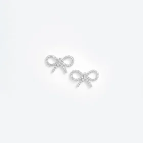 Mini Bow Crystal Earrings