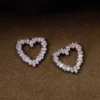 Mini Crystal Heart Earrings