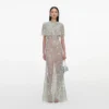Mint Embellished Cape Maxi Dress Mint Embellished Cape Maxi Dress