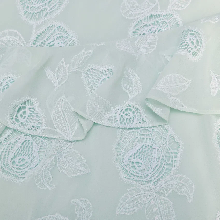Mint Embroidered Georgette Maxi Dress Mint Embroidered Georgette Maxi Dress