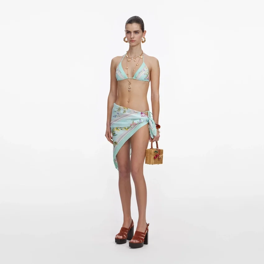 Mint Floral Bikini Top Mint Floral Bikini Top